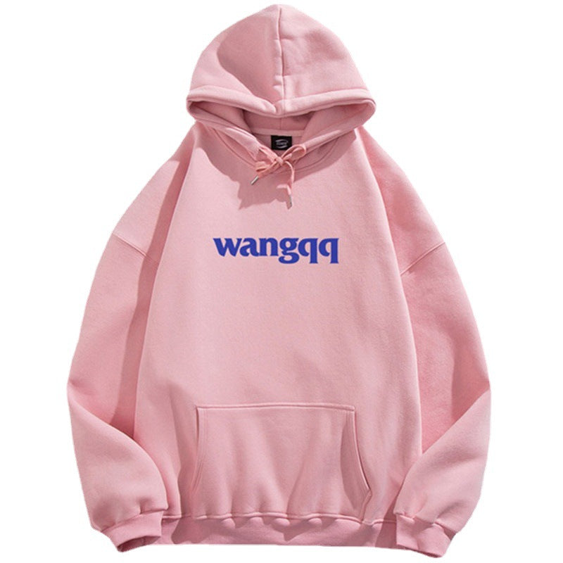 Pink Girl Hoodie Hooded Autumn and Winter fleece-lined Warm plus size Top hiphop Fashionable Girlfriend Sisters