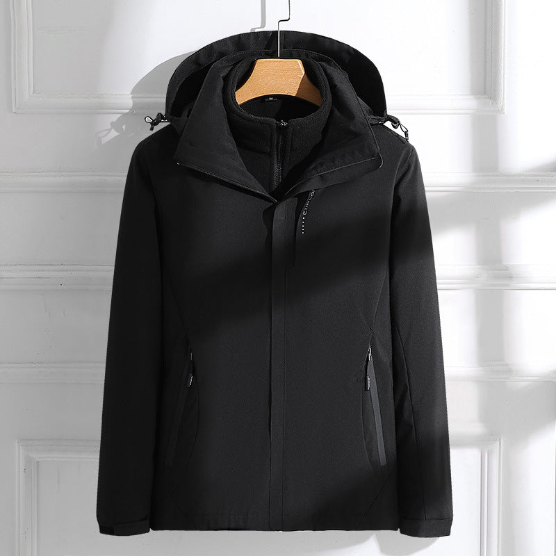 Jacket Bird's three-in-one detachable coat men's autumn and winter waterproof cold-proof warm mountaineering outdoor ski suit women