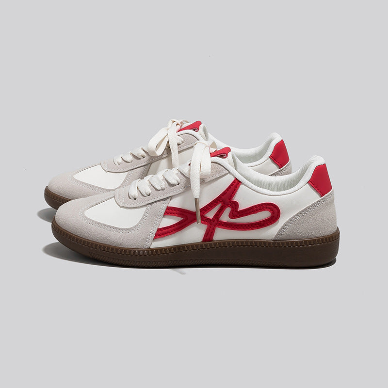 Breathable Soft-Soled White Sneakers for Men and Women, Retro Flats-Soled Forrest Gump Training Shoes, Versatile Casual Sports Shoes F8863