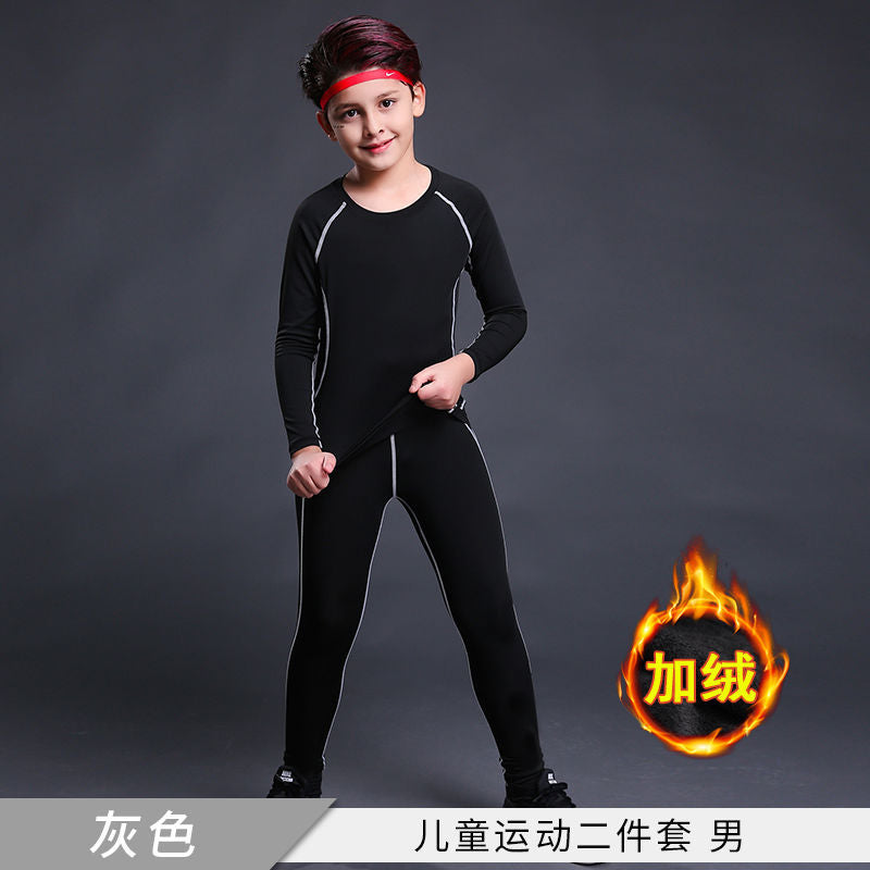Children's Basketball Suit Warm Tights Training Bottoming Boys Sportswear Children's Quick-Drying Sports Suit