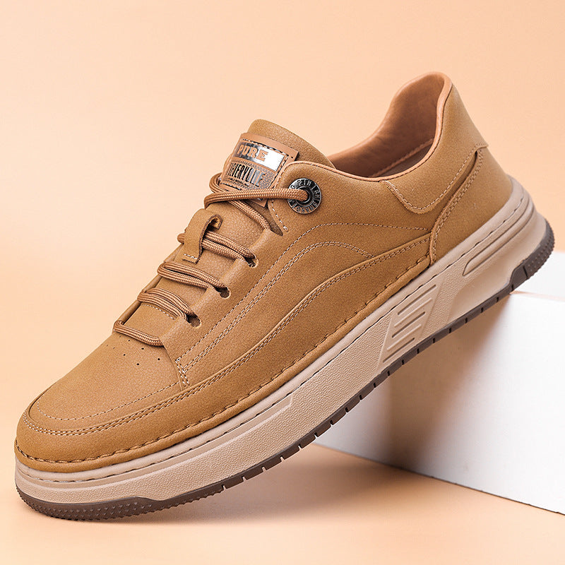 High-grade Sneakers Men's Shoes  Spring Genuine Leather New All-match Breathable Casual Leather Shoes Men's Casual Shoes Sneakers