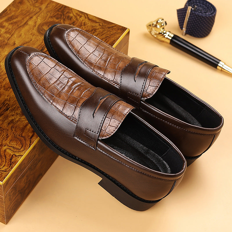 2025 Leather Shoes Men's New Business Formal Casual Shoes Men's British Korean Style Pointed Toe Large Size Shoes