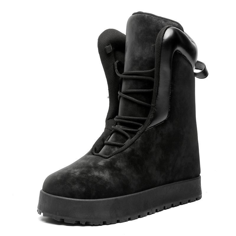 Cross-border 2025 New Men's Shoes Autumn High-top Niche Gypsum Boots Thick Sole Bread Casual Boots Y01