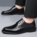 Non-Slip Men's Shoes, New Autumn Style, British Style Black Men's Leather Shoes, Business Formal Pointed-Toe Suit Shoes, Breathable Men's Shoes