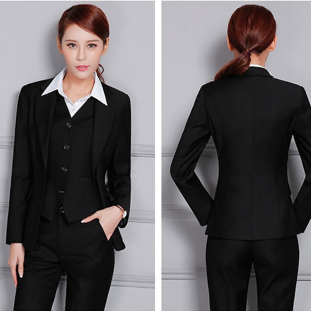 Autumn and Winter Professional suit Men's and Women's Coat Work Clothes Work Clothes Business Suit Interview Dress Suit suit Women's in stock