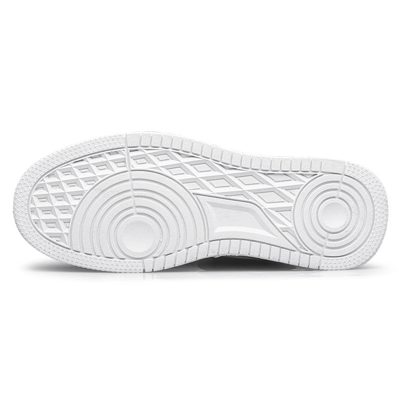 New Sneakers for Men, Fashionable Invisible Inner Heightening 8/10 Men's Shoes, Cowhide Trendyy Casual Shoes, Student White Sneakers