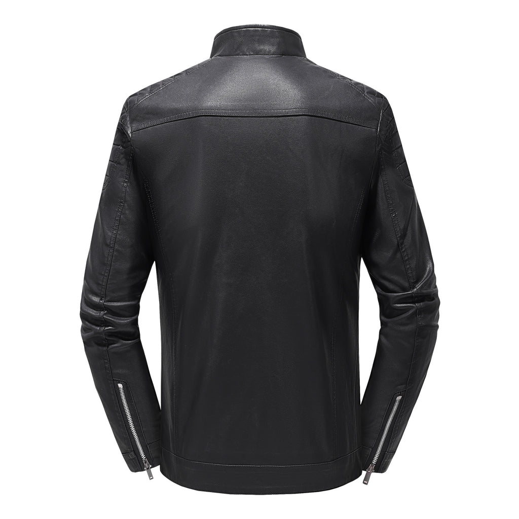 Spring and Autumn High-end Counter Leather Men's Top Leather Biker Clothing Leather Jacket Thin Coat Men