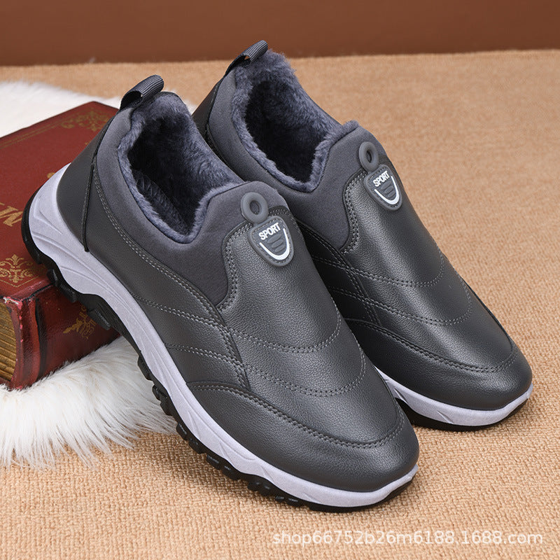 Cotton boots winter new foreign trade cotton shoes a generation of thick plush casual warm snow boots men's factory wholesale