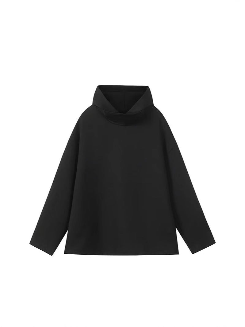 Minimalist Solid Color Niche Design Hooded Grey Personalized Sweater for Male Students Autumn Loose Casual All-match Hoodie for Men