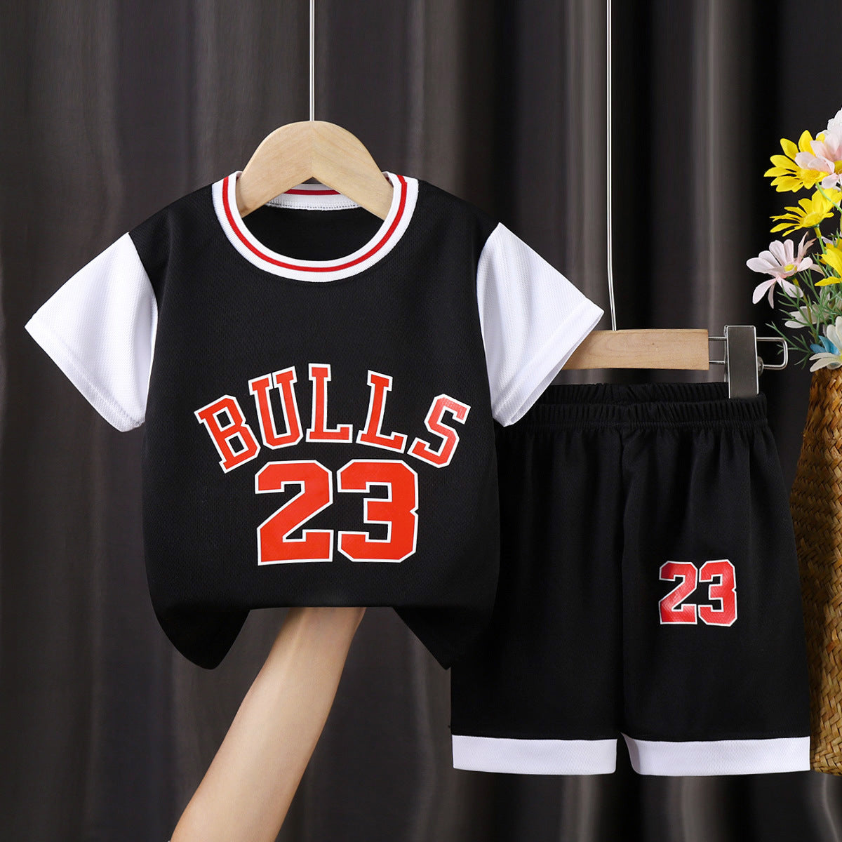 Children's short-sleeved ball suit boys sportswear girls quick-drying breathable shorts big children's children's clothing wholesale