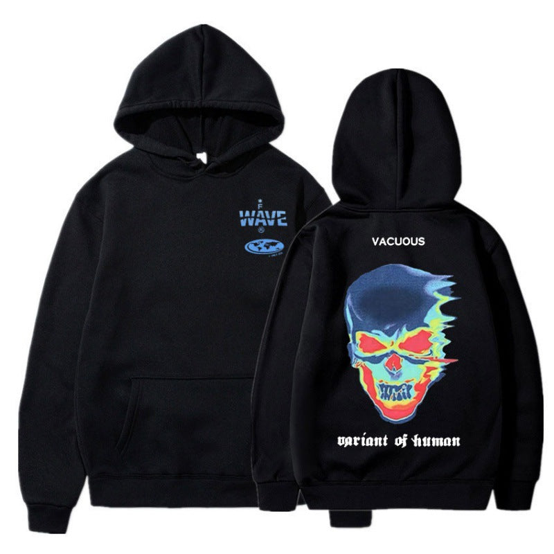 [Cross-border European Code] Skeleton Thermal Imaging Graphic Print Hoodie