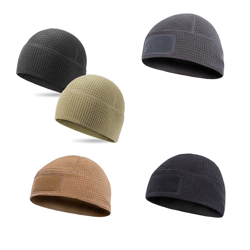 Amazon Temu Cross-Border Autumn and Winter Men's and Women's Outdoor Tactical Fleece Hats Sports Cold-Proof and Warm Ski Running Hats