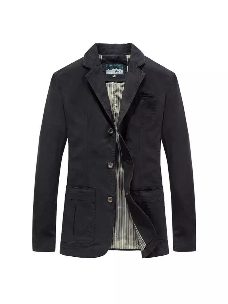 European and American Specially Designed for Spring & Fall Jackets for Men, Middle-Aged Suits, Pure Cotton Casual Small Suits, Large Size Men's Jackets, Men's Suits