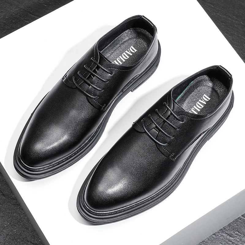 British Men's Shoes, Groomsmen's Black Groom's Business Formal Soft-Soled Suit Leather Shoes, Men's Wedding Shoes, Business Casual