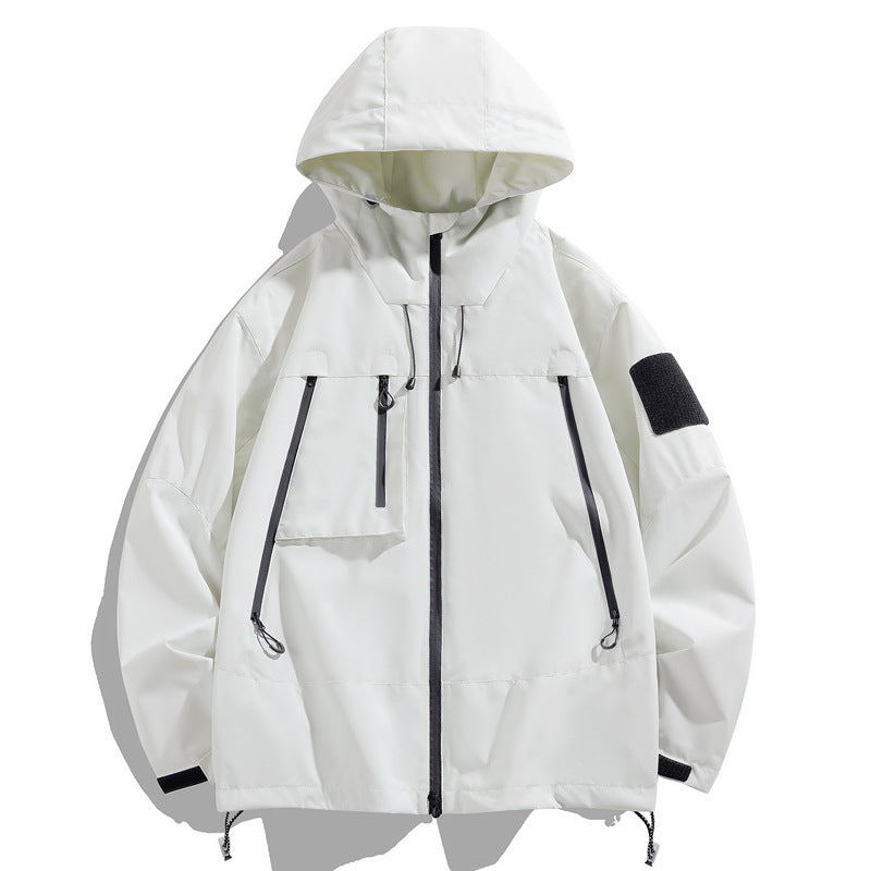 Internet Celebrant Charge Clothes Trendy Work Jacket Autumn Outdoor Windproof Waterproof New Men's and Women's Couple Hooded Jacket