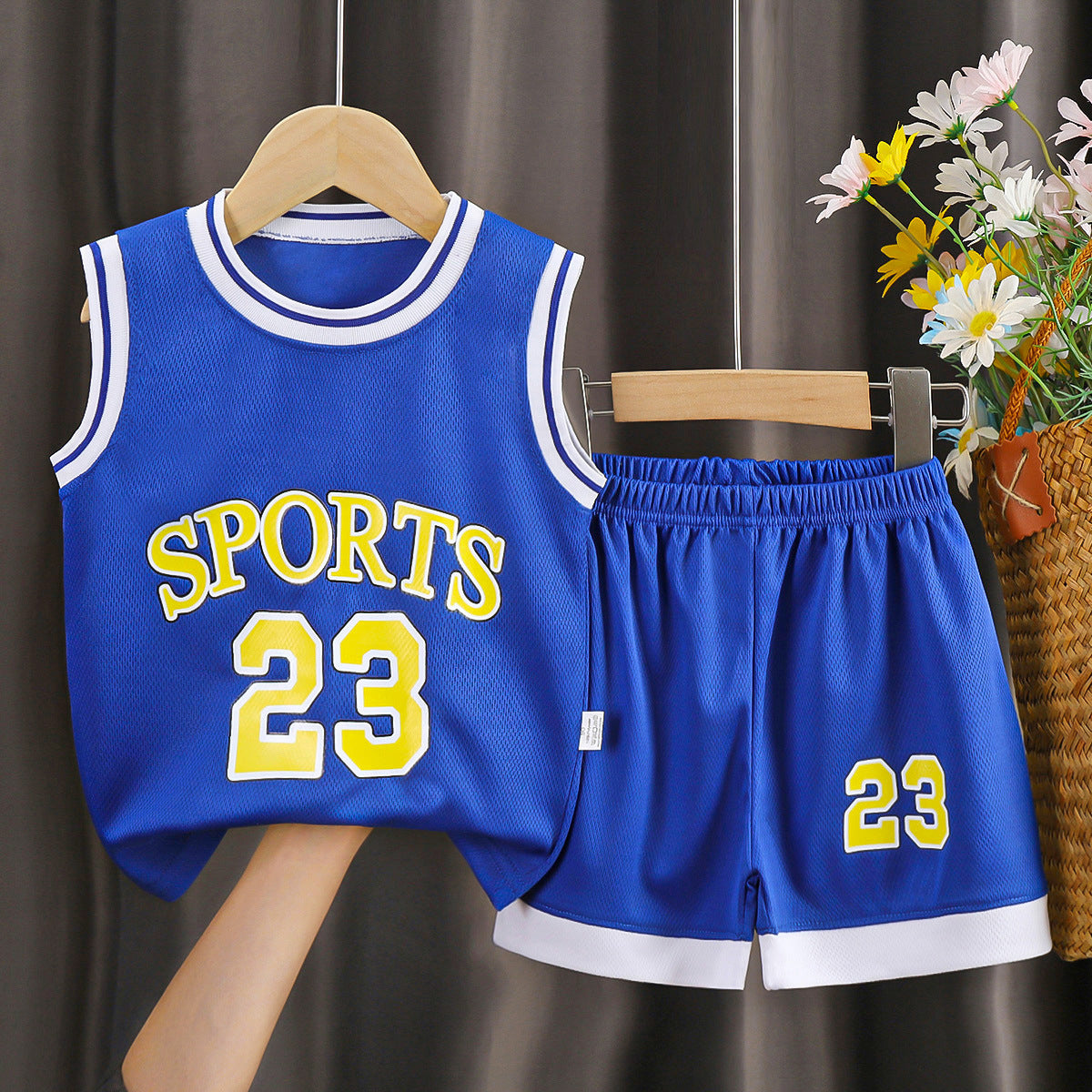 Children's short-sleeved ball suit boys sportswear girls quick-drying breathable shorts big children's children's clothing wholesale