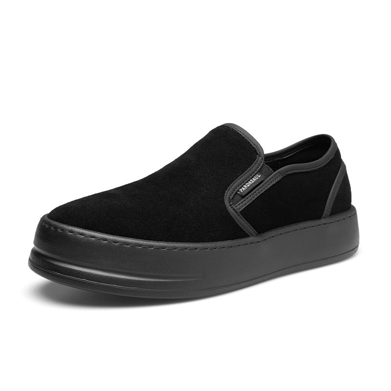 Autumn new men's slip-on platform loafers breathable casual shoes versatile lightweight loafers wholesale