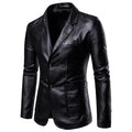 2025 High-Quality Korean Style Trendyy Men's Pu Leather Jacket Spring & Fall New Men's Suit Collar Leather Jacket for Men