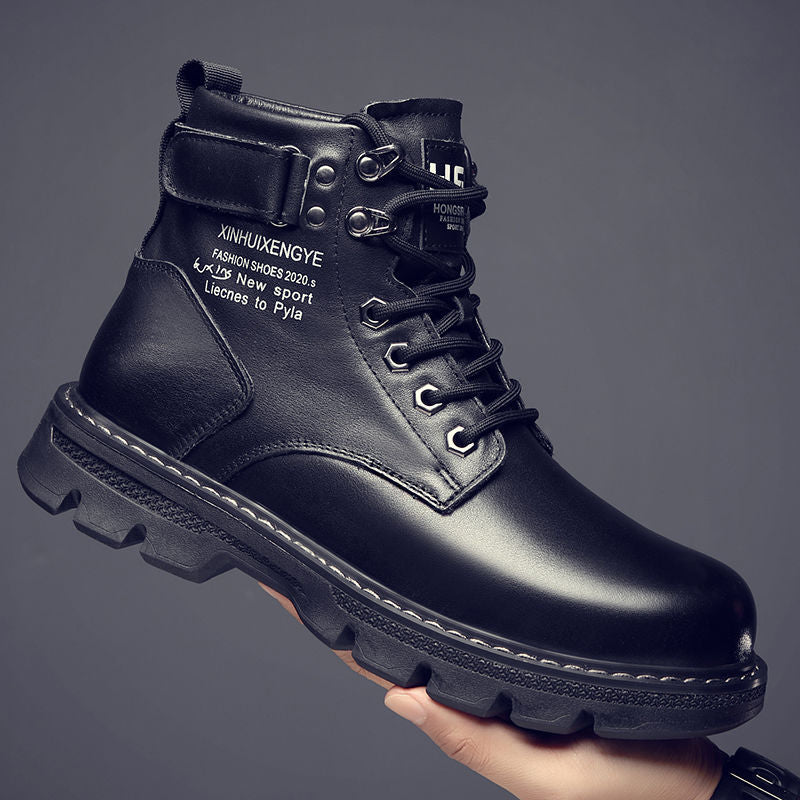 Martin boots men's autumn men's shoes 2023 new men's boots Korean high-top shoes all-matching work boots casual leather shoes
