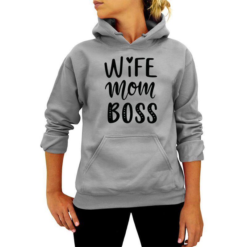 Amazon AliExpress ebay cross-border wife mom printed hooded vests autumn and winter European and American women's