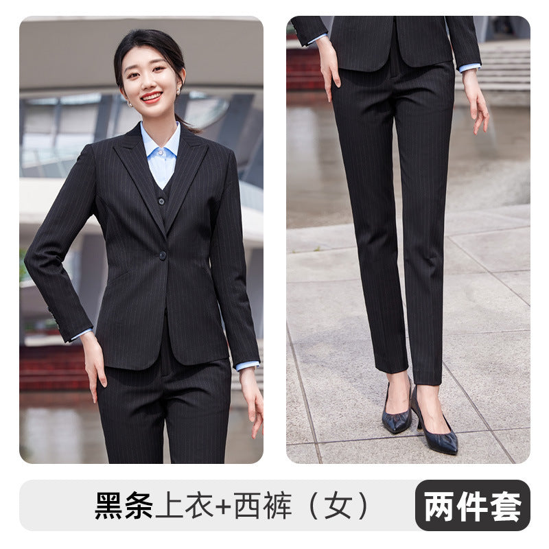 Autumn and winter new men's and women's same style business attire 4S shop business suit suit slim temperament hotel formal overalls