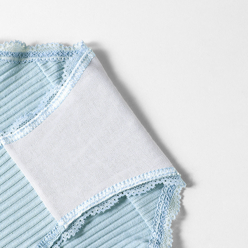 Women's Cotton Underwear Women's Solid Color Cotton Comfortable Briefs Summer Thin Breathable Underpants Girls' Shorts