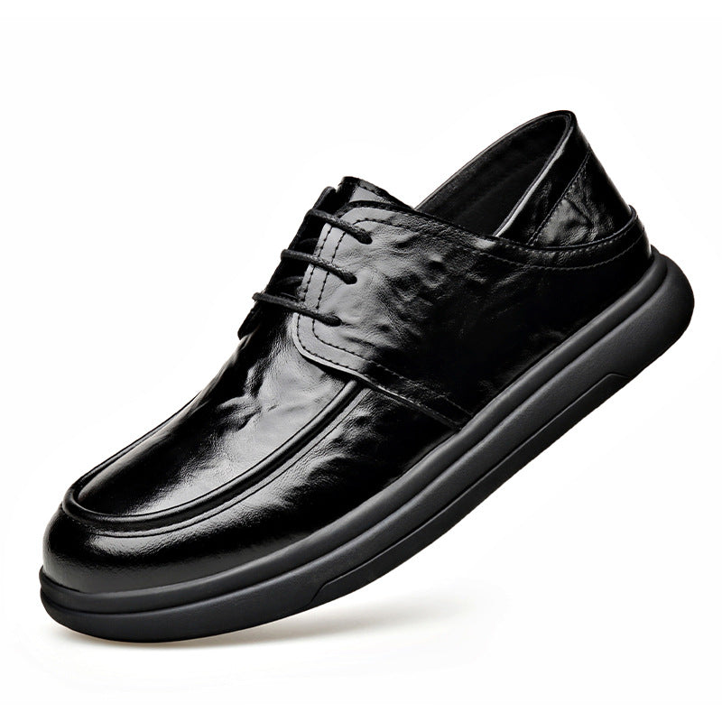 Men's Leather Shoes, New Popular Model 2025, Business Formal Men's Lace-Up Shoes, Casual Versatile Groom's Wedding Shoes