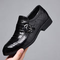 Men's Shoes 2025 Summer New Men's Casual Slip-On Pointed Leather Shoes Easiest for Match Trendy Shoes Business Formal Wedding Shoes