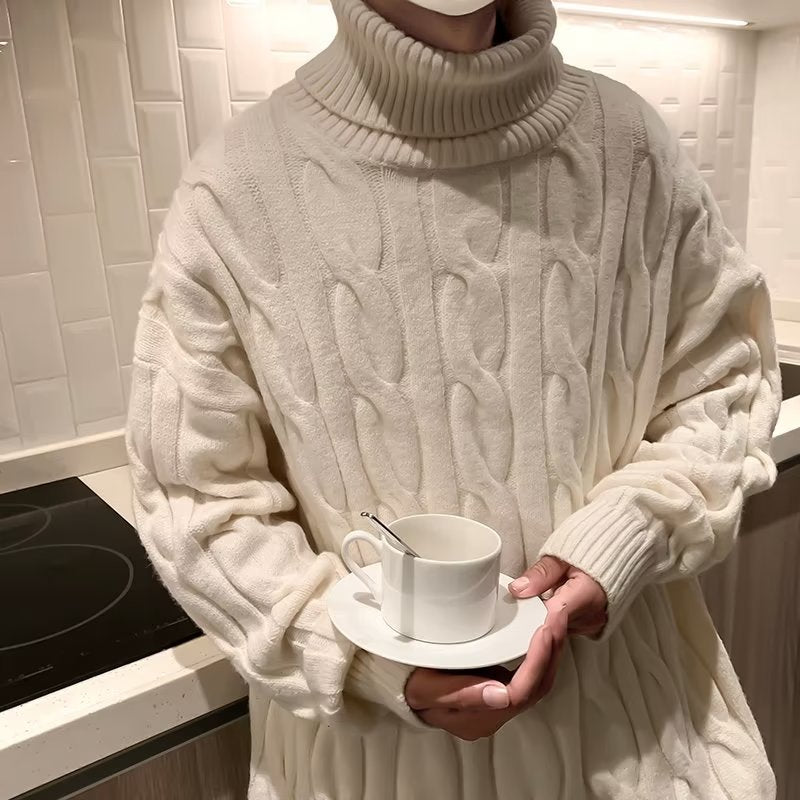 American retro twisted knitted sweater 2024 Spring and Autumn new men's and women's loose pullover bottoming long sleeve couple's sweater