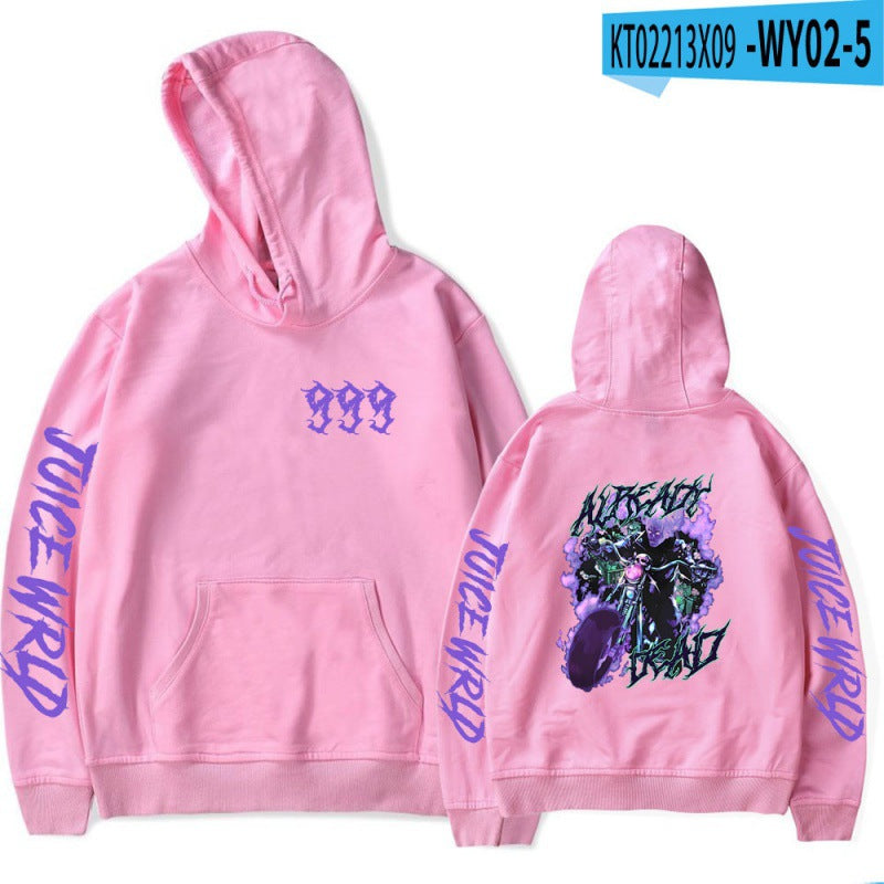[Cross Border Code] Hot Print Juice WRLD Black Hoodies Men Hoodie