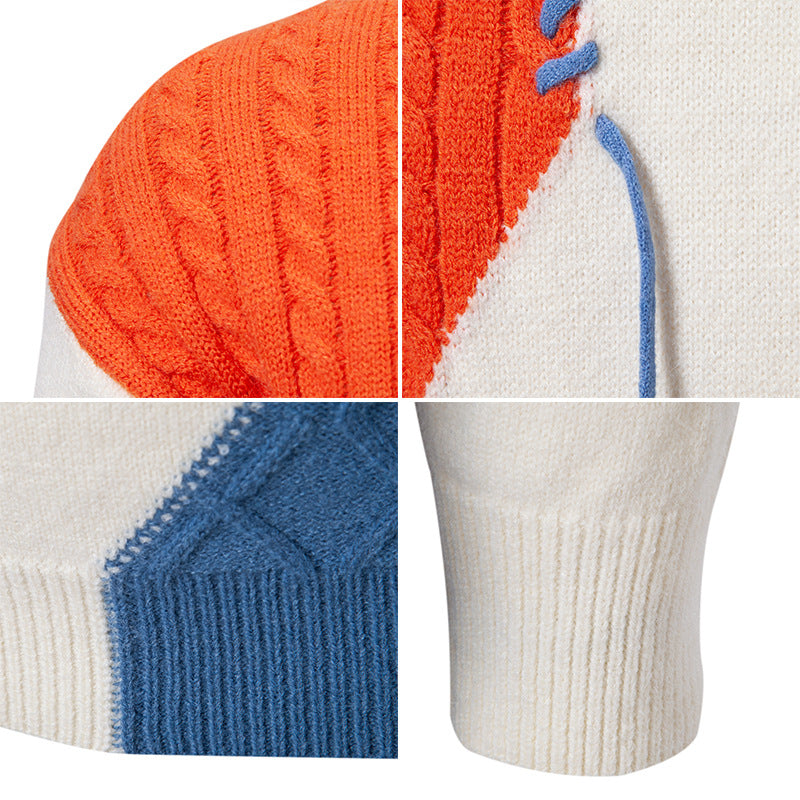 Sweater sweater men Amazon foreign trade cross-border sweater men's sweater personalized plus size inside men's wholesale