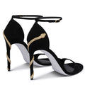 Elegant Stiletto High Heels European and American Summer New Style Rhinestone Wrapped Fish Mouth Sexy Open Toe Buckle Strap Sandals for Women