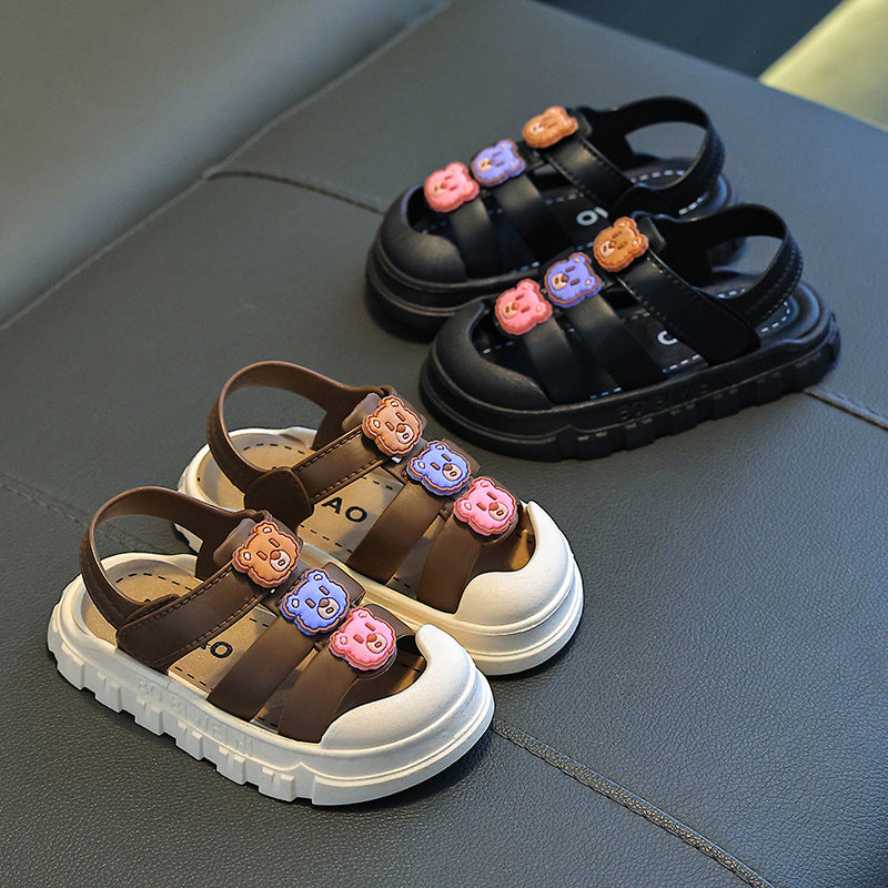 2025 New Children's Sandals Summer Indoor and Outdoor Non-slip Girls' Sandals Soft Sole Boys Zhongda Children's Sandals