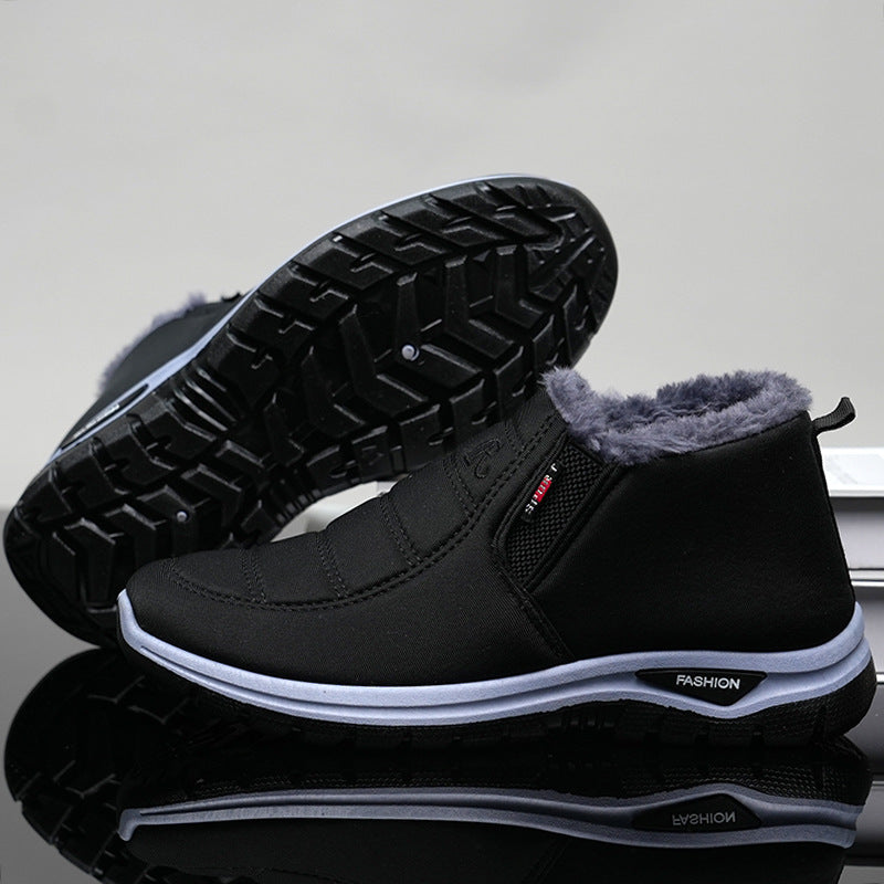 Winter New Cotton Boots Thickened Warm Boots Waterproof Non-slip Snow Boots for Men and Women Middle-aged Old Beijing Cotton Boots