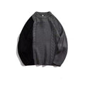 Autumn and Winter Stitching Contrast Sweater Men's Loose Ins Niche Design Sense Student Hip-Hop Knitted Sweater Coat Top