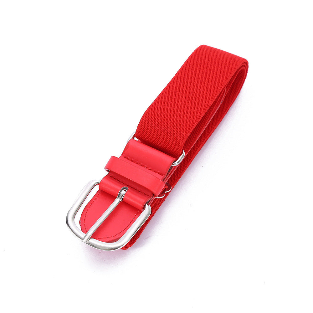 Outdoor sports elastic baseball belt elastic softball elastic belt fashion decorative alloy belt wholesale