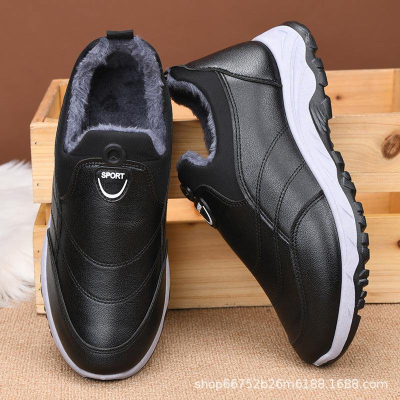 Cotton boots winter new foreign trade cotton shoes a generation of thick plush casual warm snow boots men's factory wholesale