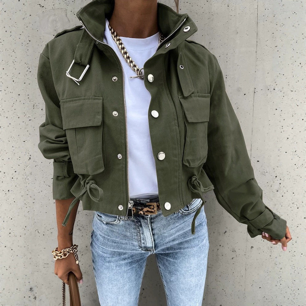2026 Spring Women's Jacket Amazon Aliexpress New Cross-Border Printed Short Casual Jacket Women's Top