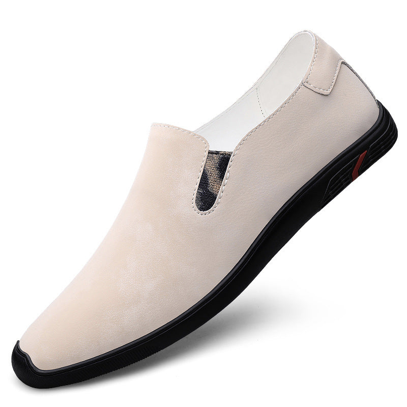 Doug Toe Men's Autumn New Arrival plus size Retro Simple Leg Lazy Shoes Fashionable Casual Loafers