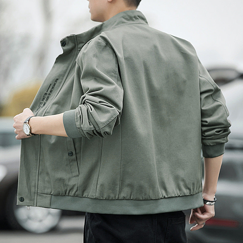 Jacket Coat High-end Sense Men's Fashion Spring and Autumn Coat Men's Casual Sports All-match Collar Korean Fashionable Workwear