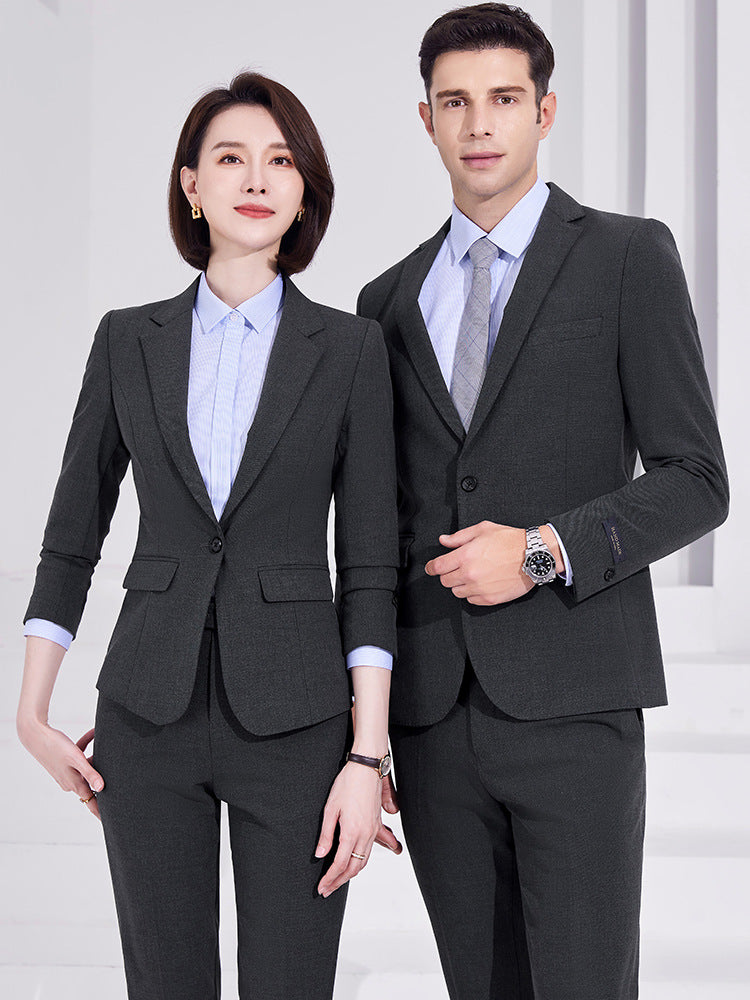 Men's and women's high-end business suit suit civil servant interview formal suit teacher business wear overalls customization