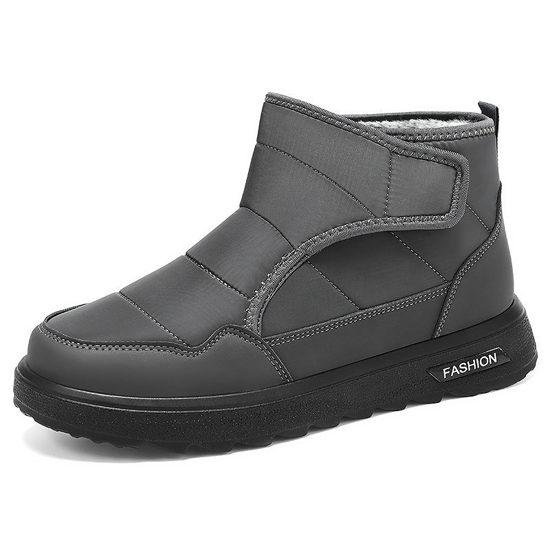 Shoes Men's Shoes Plus Velvet Thickened Cotton Boots Winter New Stuffed-Lined Outdoor Slip-On Casual Walking Snow Boots
