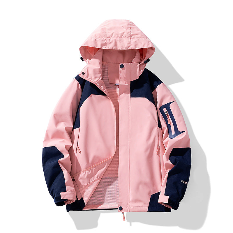 New Youth Jackets, Men's and Women's Mountaineering Jackets, Spring & Fall Color Matching Casual Jackets, Couple Wear, Outdoor Windbreakers