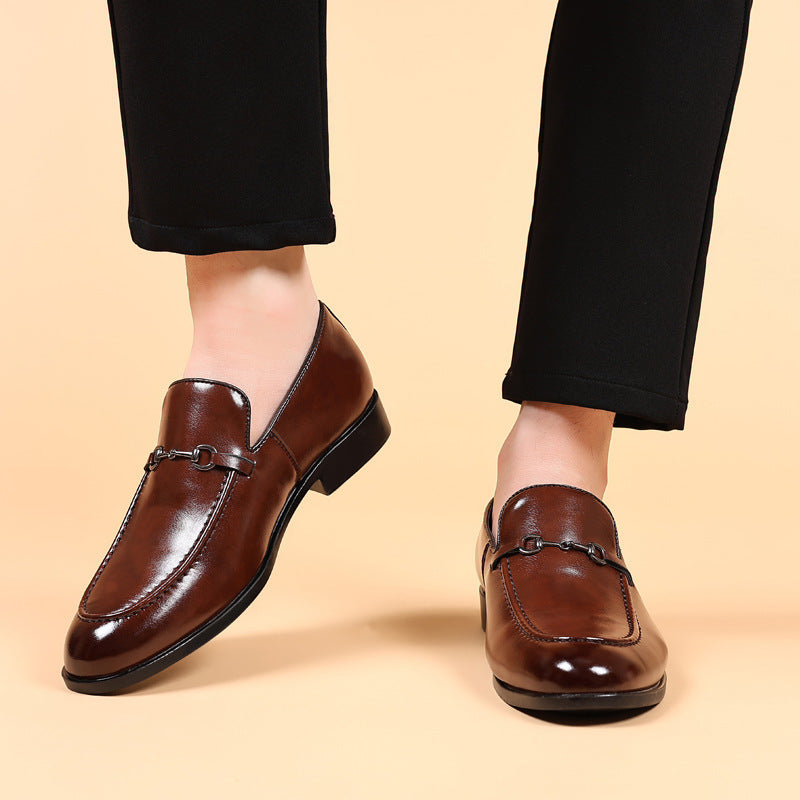 2025 Large Size Leather Shoes Men's New Business Formal Casual Shoes Men's British Korean Style Pointed Toe Large Size Shoes