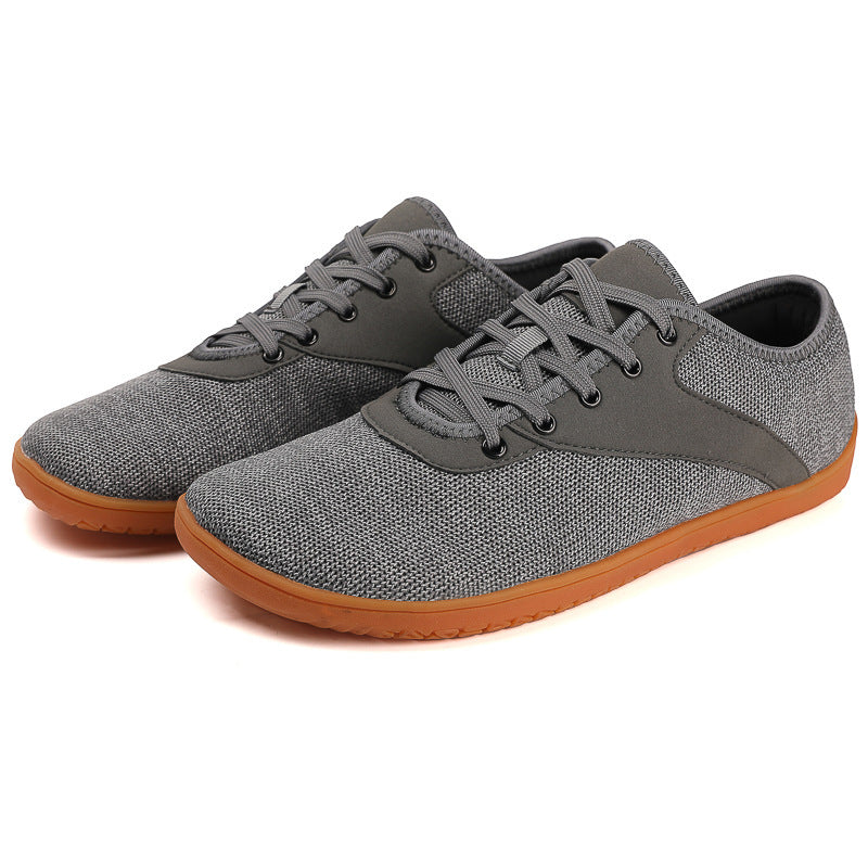 Factory Outlet Flying Woven Wide Shoe Last Barefoot Shoes Soft Sole Non-slip Indoor Fitness Shoes Couple Flat Foot Sports Casual Shoes