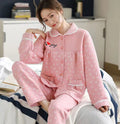 Winter Air cotton 100% cotton pajamas women's thick spring, autumn and winter home wear plus size outer wear interlayer