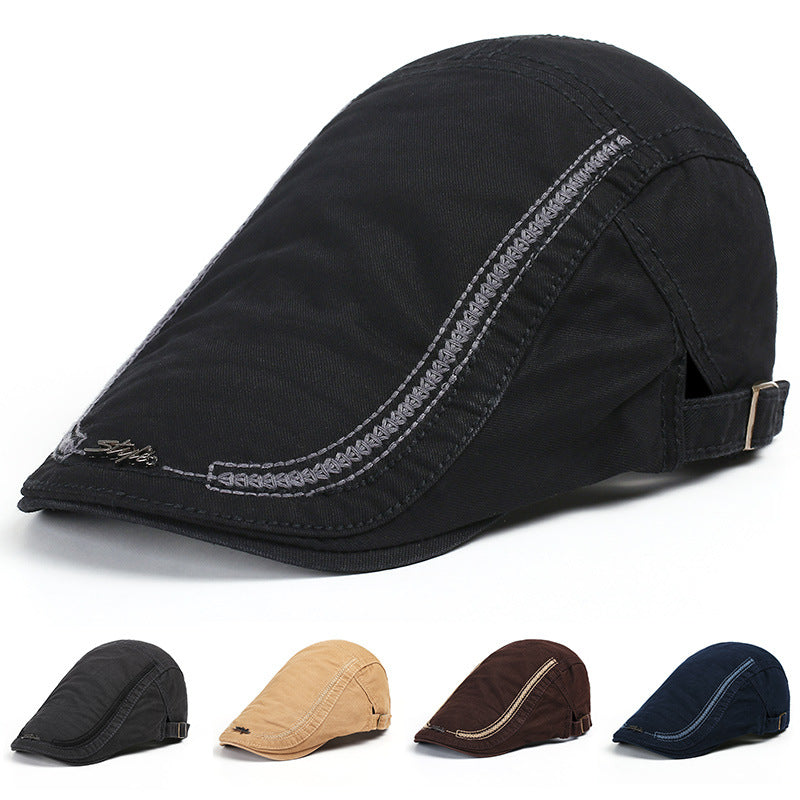 Hat Men's Spring and Summer Beret All-match Casual Sunscreen Hat Sun Hat Men's Fashionable Summer Cap Forward Hat