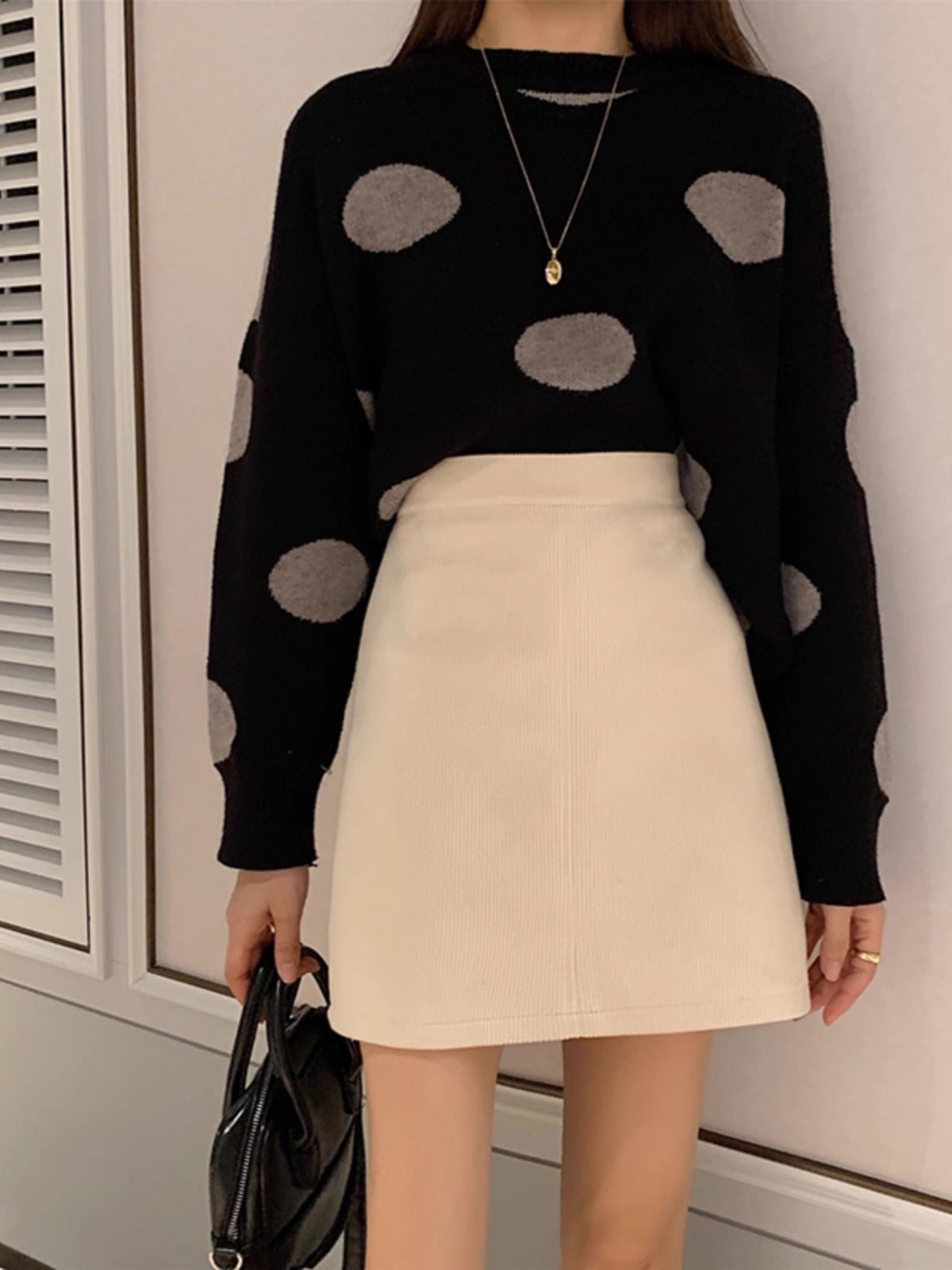 New Autumn and Winter Skirts for Women, Corduroy Skirts, Small High-Waist Slimming Look Korean Style A-Line Hip Skirts