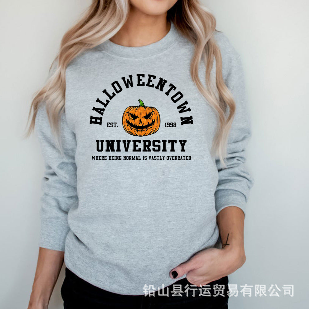 Fashionable Long-Sleeved Sweatshirt for Women 2023 Autumn and Winter New Loose Popular Sweatshirt Letter Printed Round Neck Sweatshirt for Women