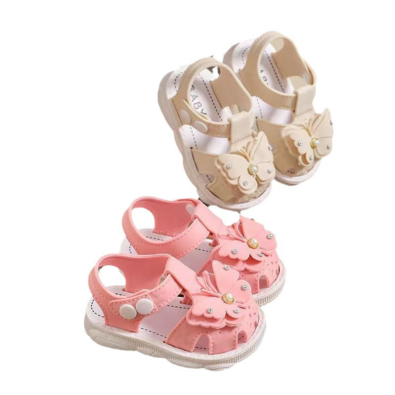 Girls' Sandals 2023 Summer New Children's Non-slip Soft Sole Infant Little Girl Baby Princess Beach Shoes